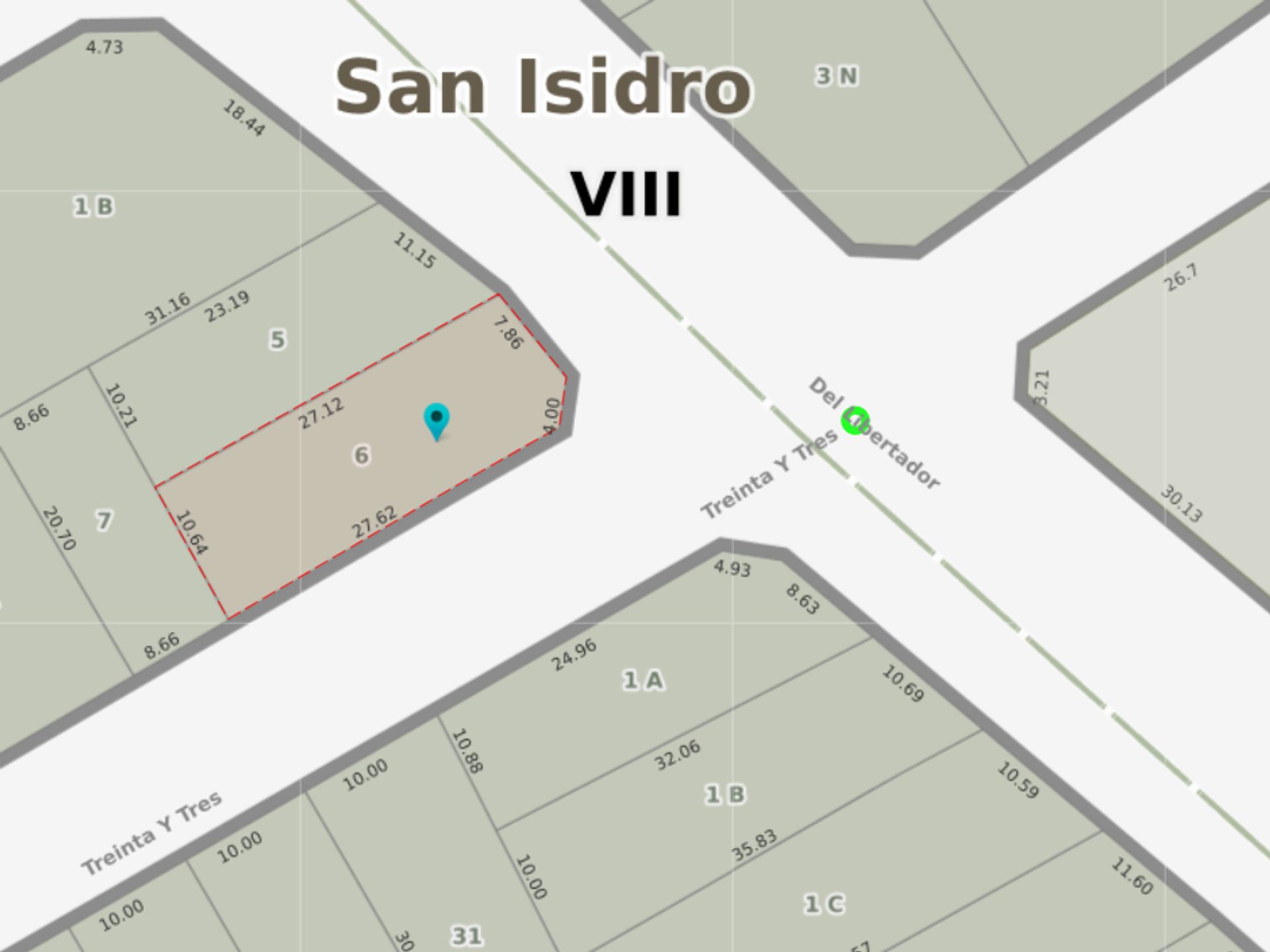 Lote en esquina sobre Libertador en San Isidro