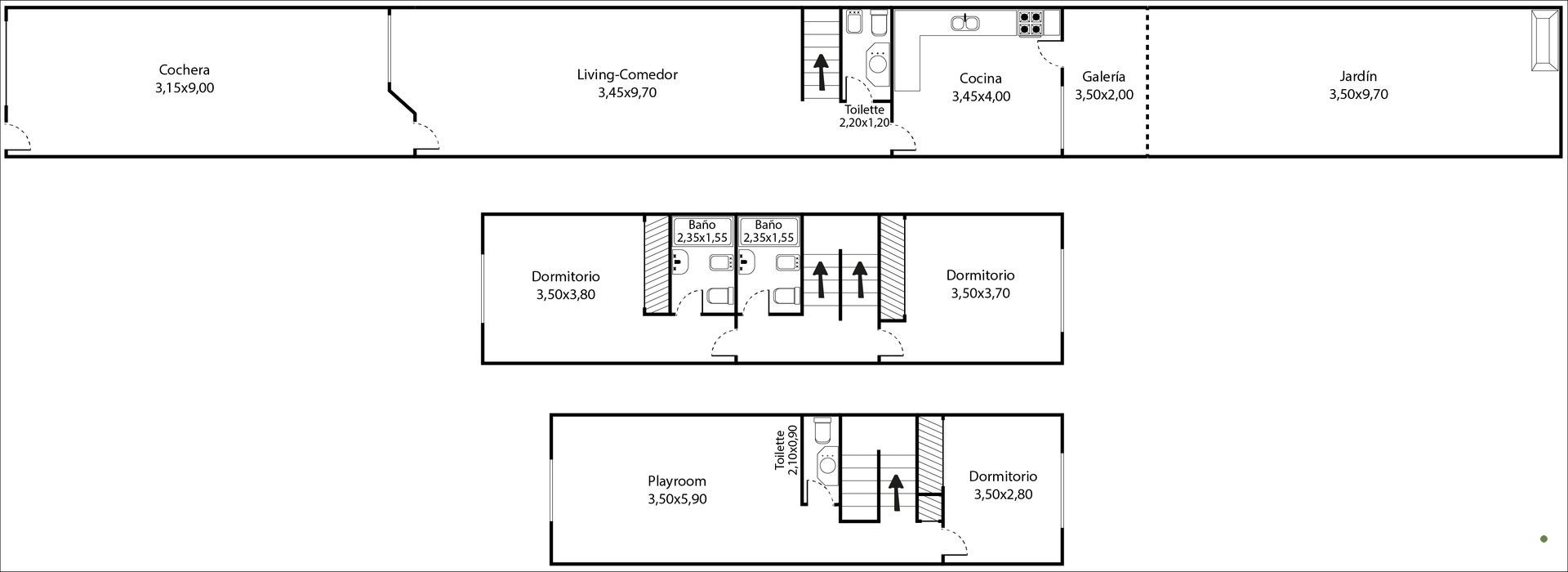 Venta Olivos Triplex 5 Amb 2 Baños Jardin Parrilla