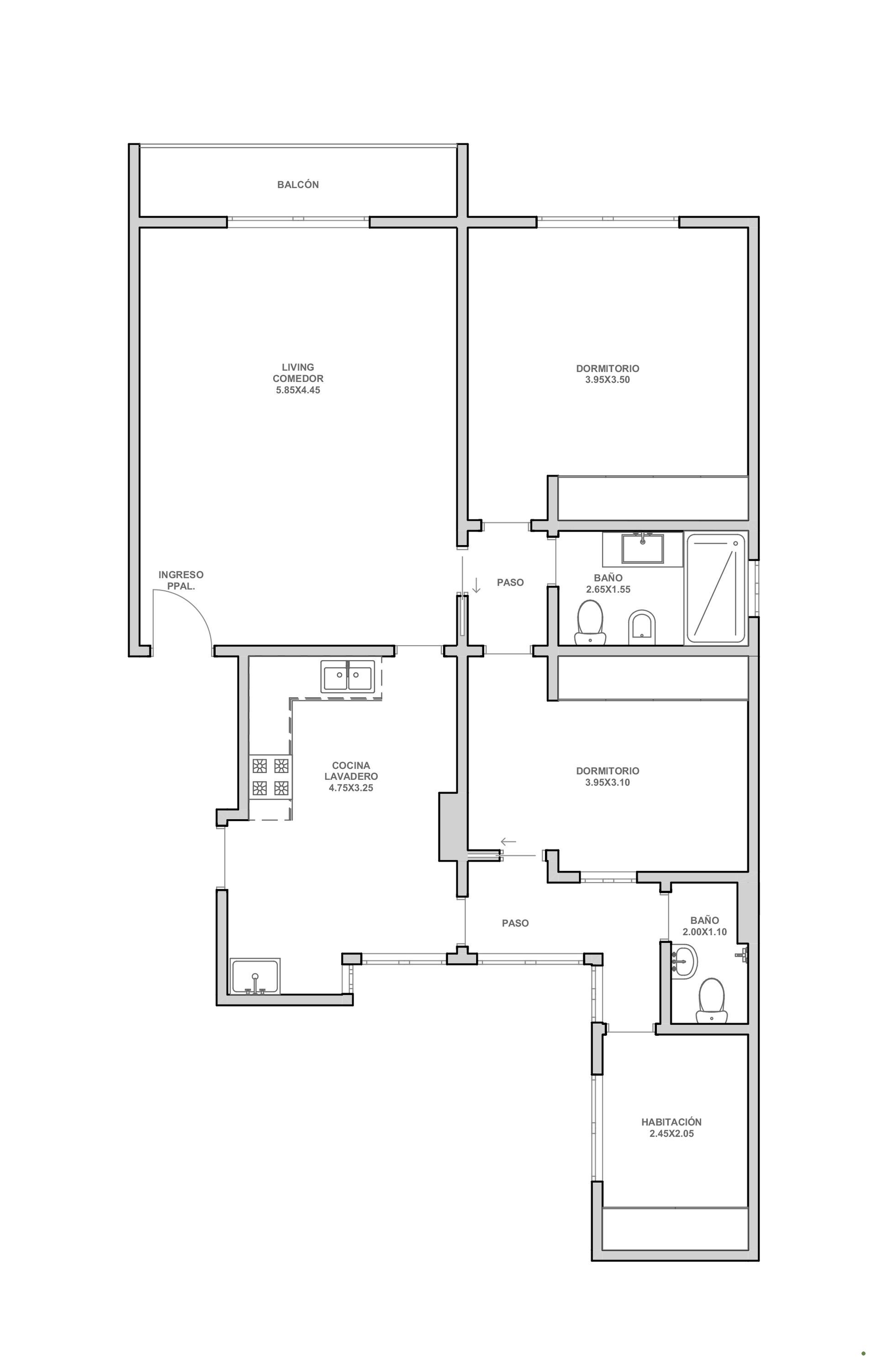 Depto 3 Amb + Depend Cochera , Florida, Piso 5