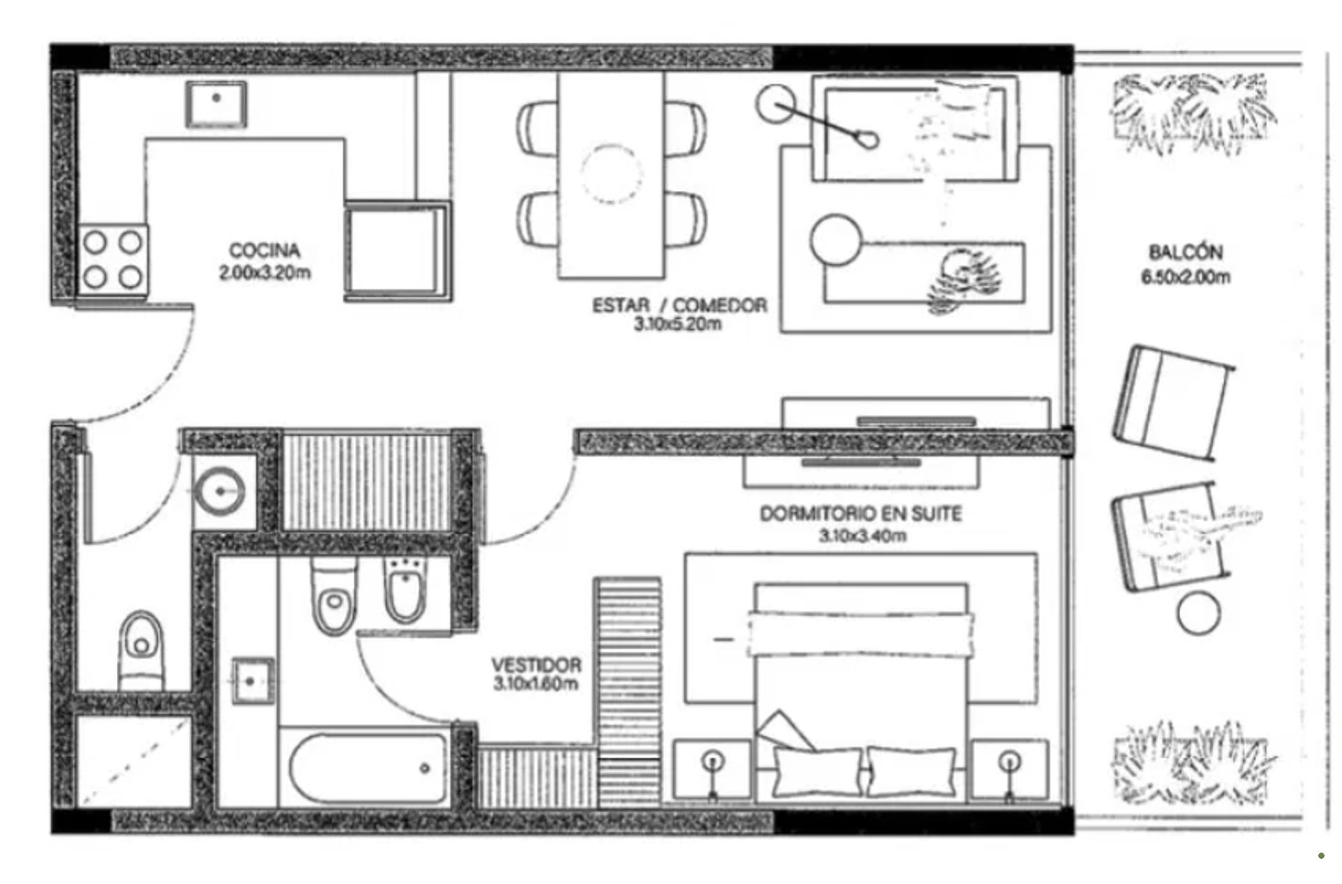 VENTA 2 Ambientes c Cochera estrenar BLISS