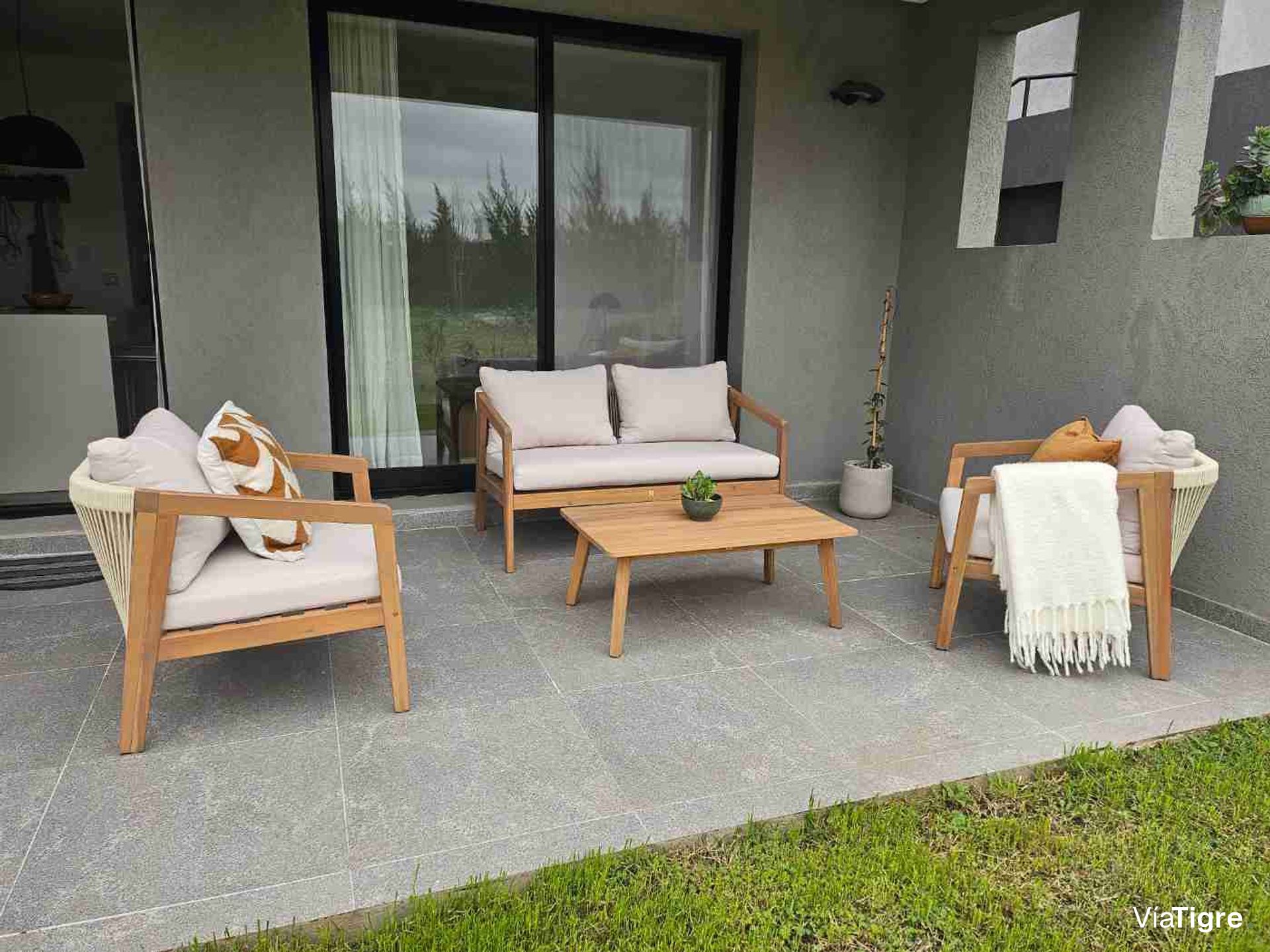 Depto alquiler temp 3amb amueblado Nordelta jardin